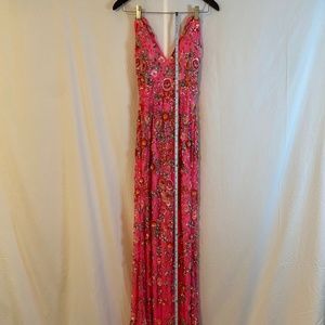 Primavera 3073 Pink Fitted Beaded Formal Dress Size 4